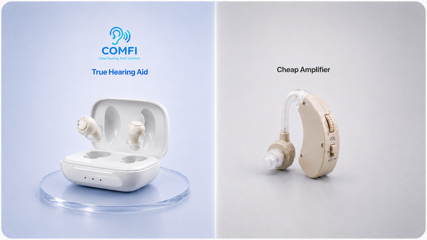 A True Hearing Aid. Not Just A Loud Amplifier.